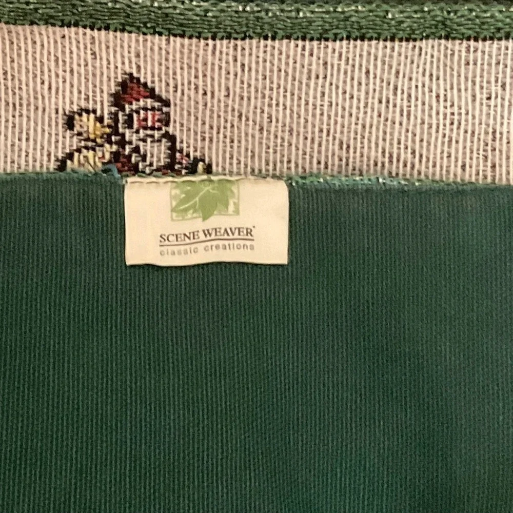 Spode Christmas Tree Tapestry Placemats Scene Weaver Made in USA Set of 4 Green